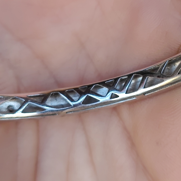 Sterling Bella Etoile Enameled Diamond Bangle Bracelet - Picture 8 of 10